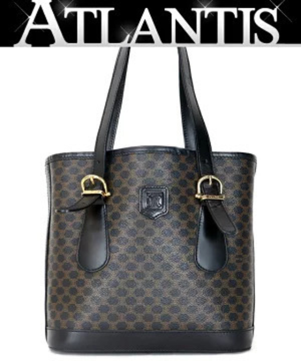 Celine Macadam Tote Bag x Leather Black